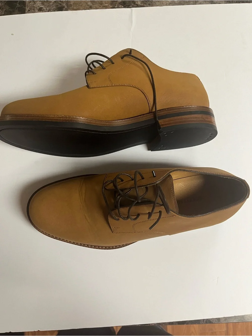 New Beckett Simonon Tan Leather Derby Shoes Size 9